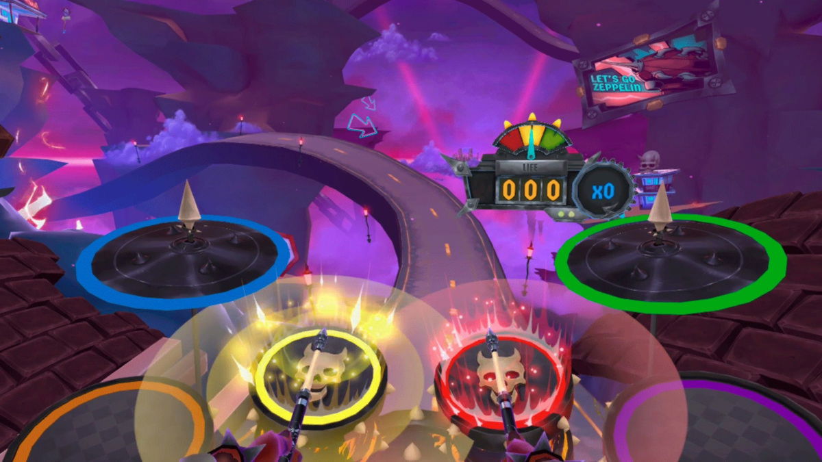 Análisis de Drums Rock A ritmo de golpe en realidad virtual