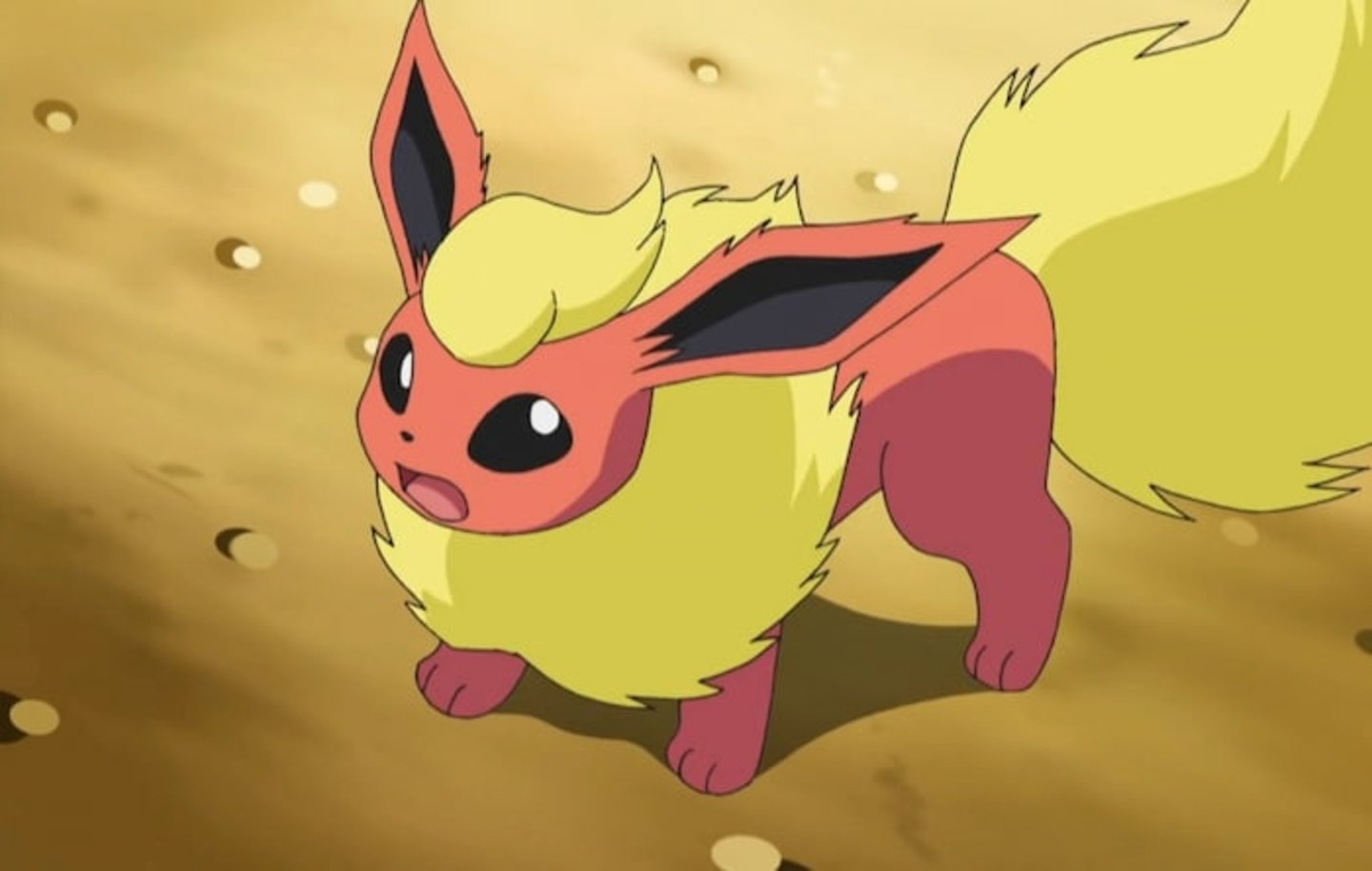 Flareon es un Pokémon con un diseño adorable, pero puede ser temperamental