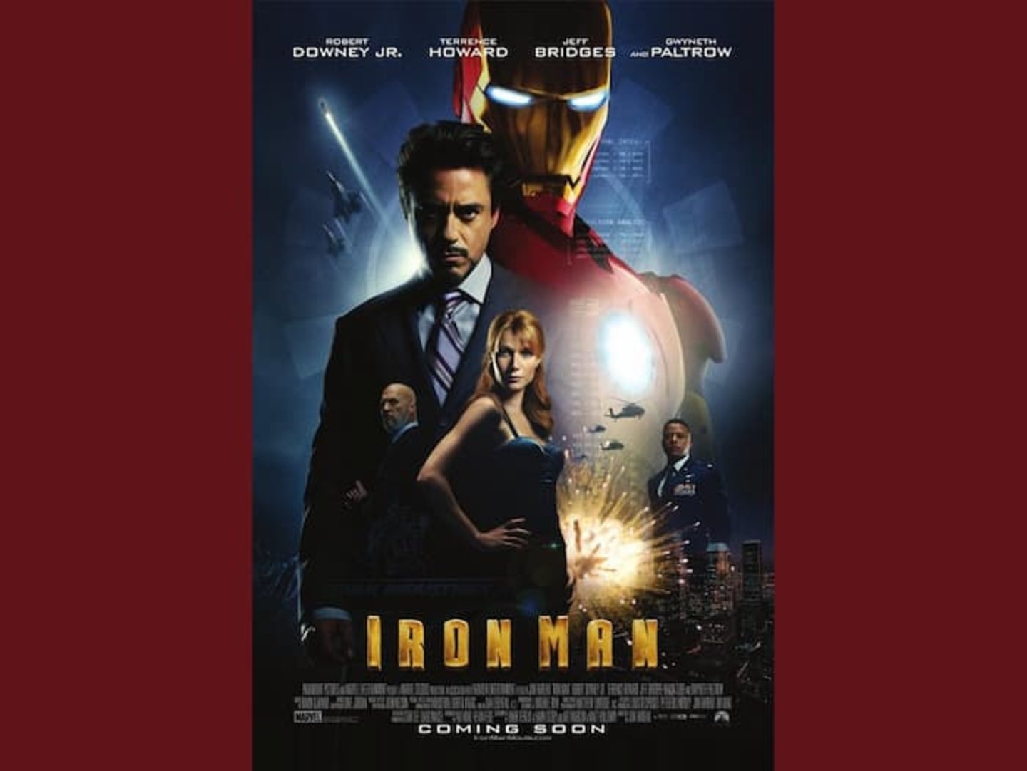 Póster de la película Iron Man, del año 2008