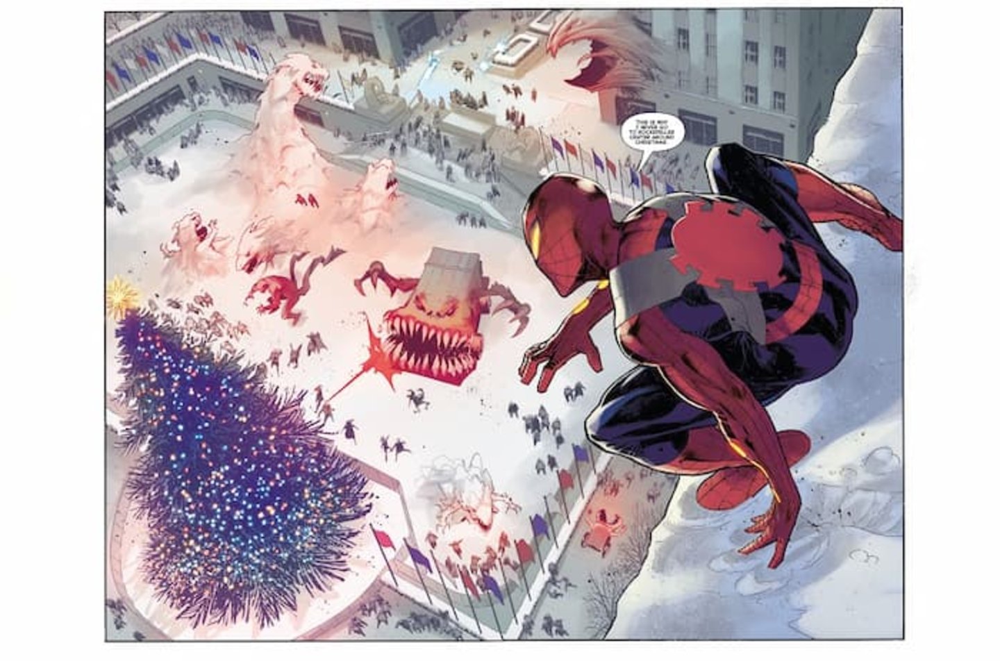 Las legiones demoníacas, liberadas por Madelyne Prior, causando estragos en el volumen #1 del cómic Dark Web, de Marvel