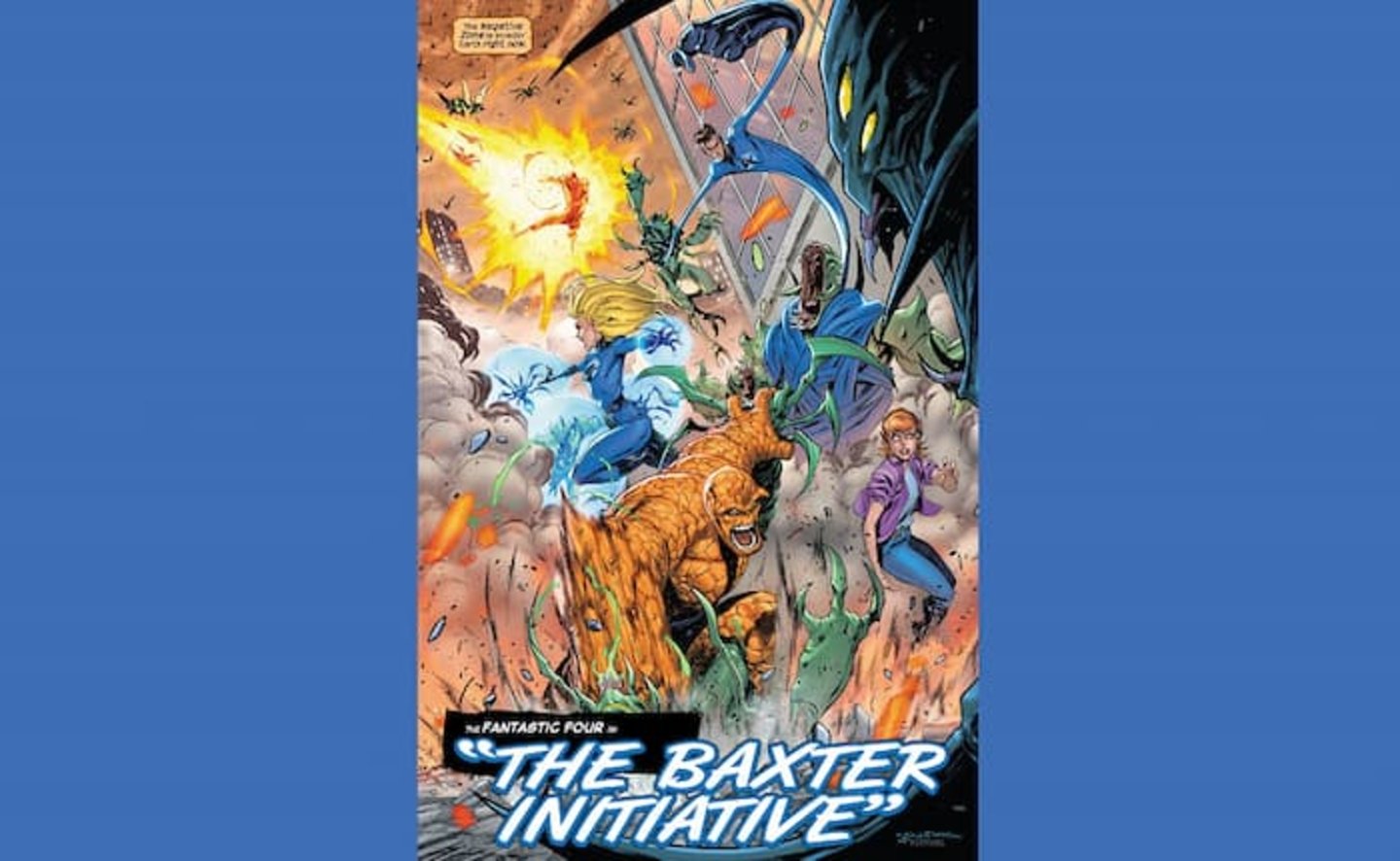 La Zona Negativa invadiendo la ciudad de Nueva York, en el cómic Fantastic Four de Marvel