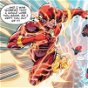 Barry Allen y Wally West corriendo, mientras Superman intenta alcanzarlos