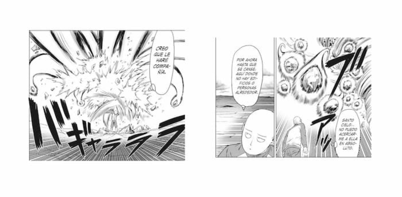 Saitama no se ha tomado esta pelea en serio ni por un segundo, pues solo desea que Tatsumaki se calme y deje de causar estragos