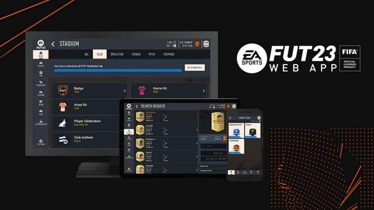 Приложения fifa. ФИФА компаньон 23. FUT web app FIFA 23. Веб приложение ФИФА 22. FUT 23 web.