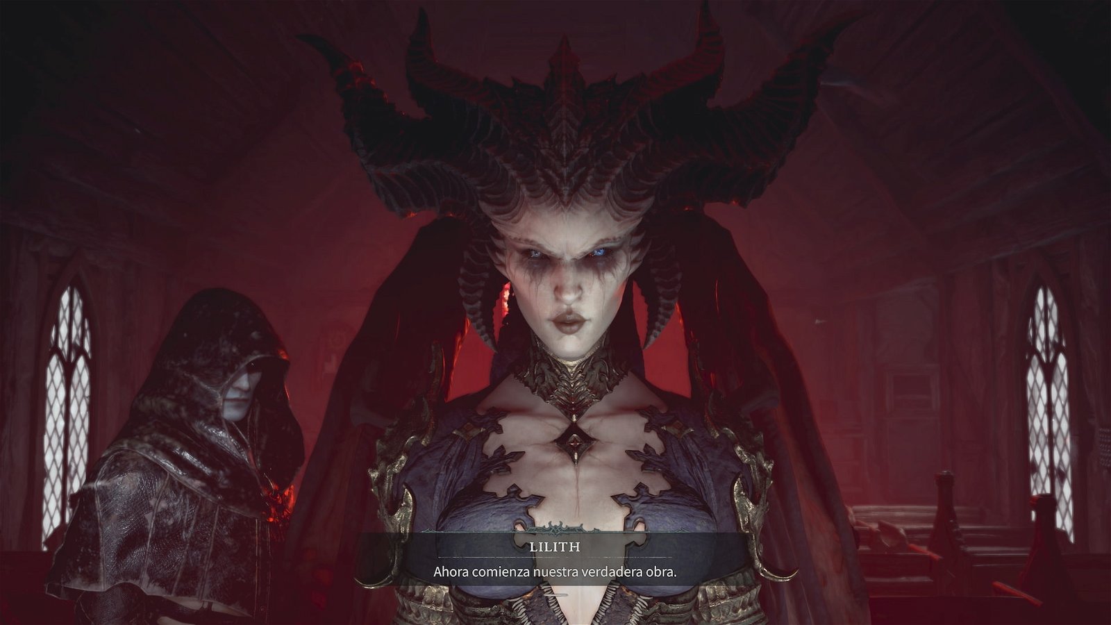 Lilith durante una de las cinemáticas de Diablo IV