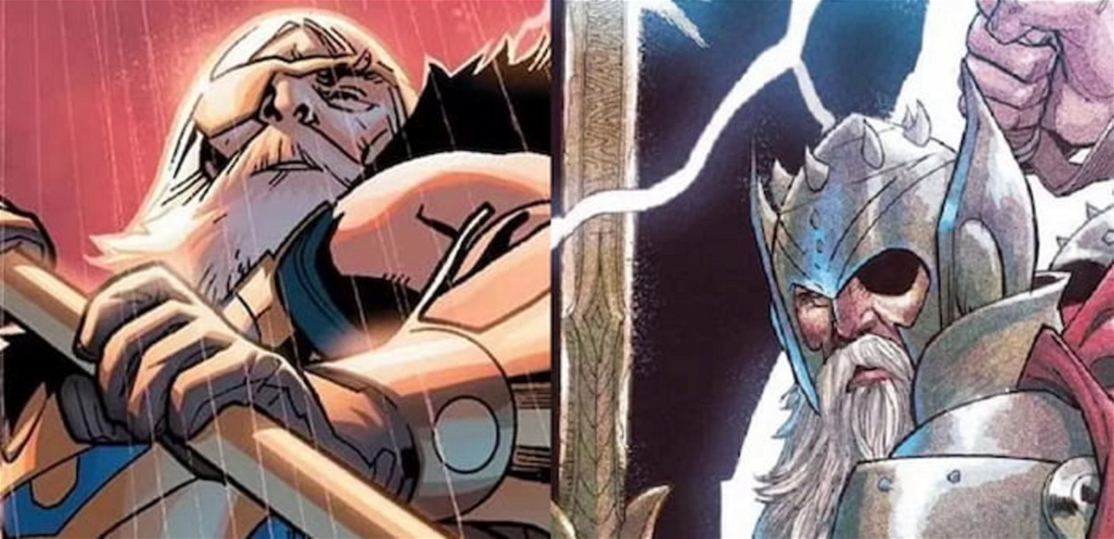 Odín y Thor en los cómics de Marvel una vez que perdieron sus ojos