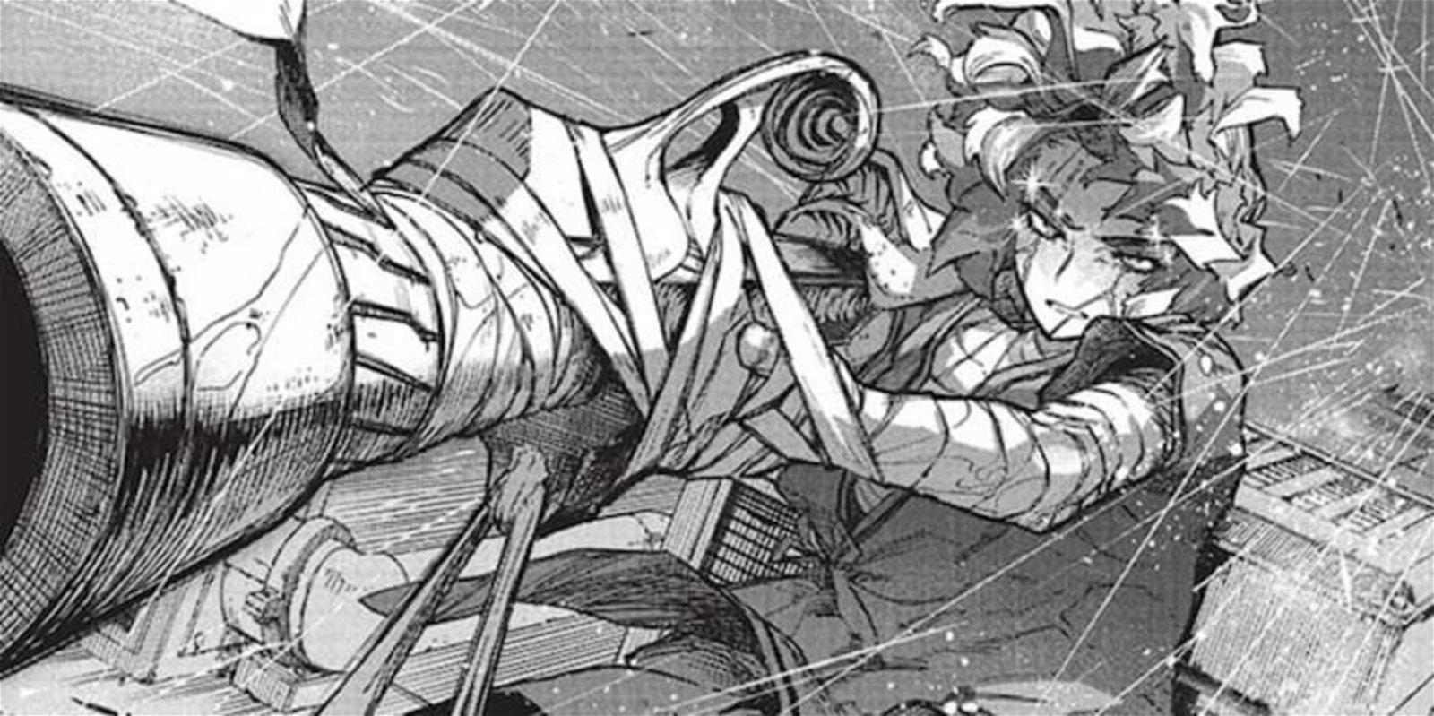 Lady Nagant ha hecho uso de su magnífico don para dispararle a Shigaraki antes de que toque el suelo con su quirk Decay
