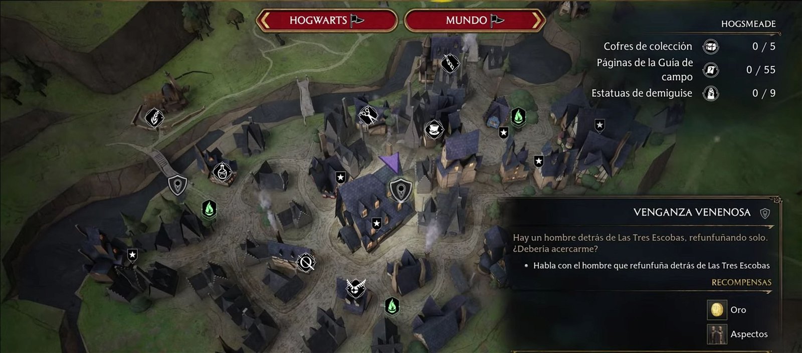 misión secundaria hogwarts legacy