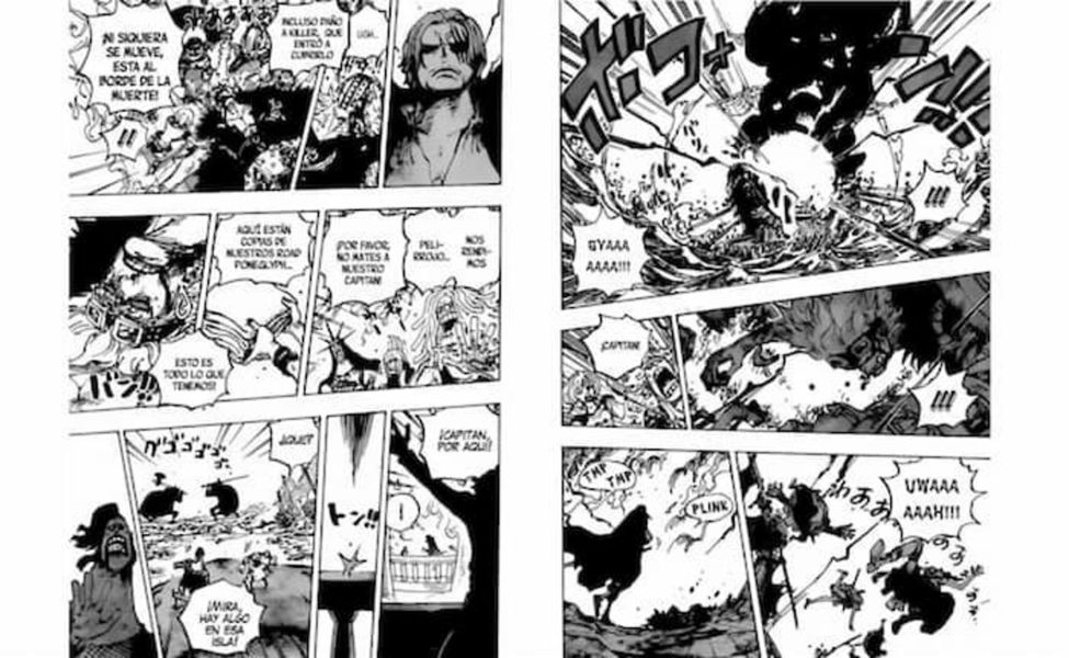 Shanks ha derrotado a Kid y su tripulación con tan solo un ataque