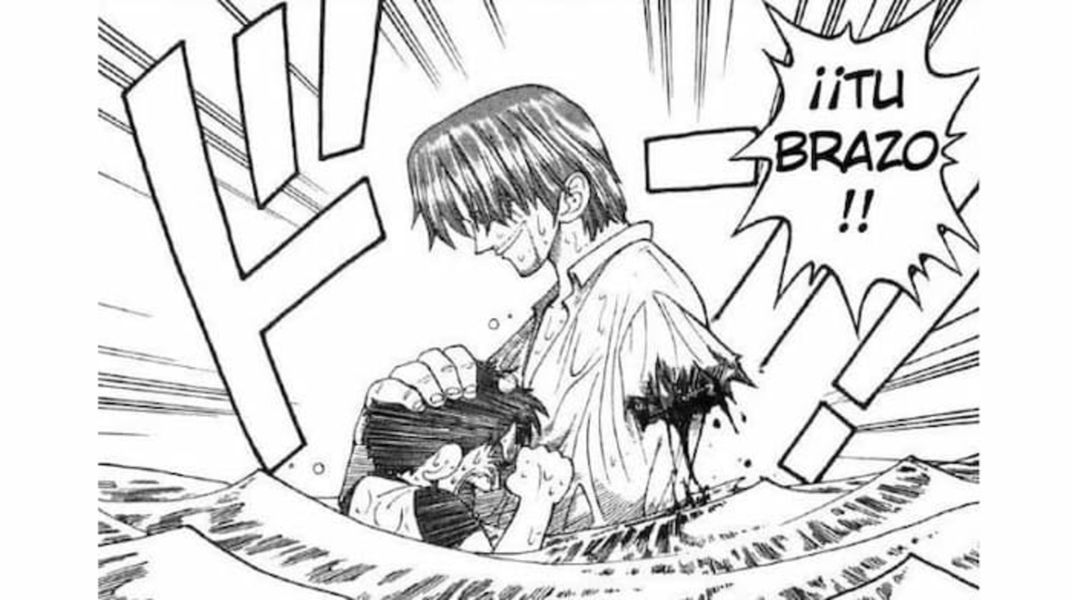 Shanks sin su brazo izquierdo después de salvar a Luffy del Rey Marino