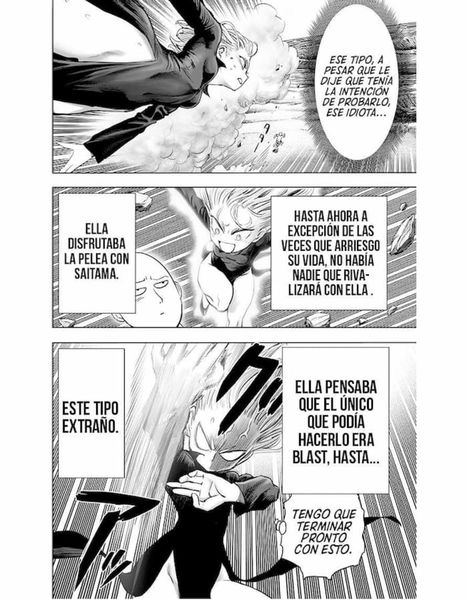 Tatsumaki parece que ha alcanzado su límite en el enfrentamiento con Saitama