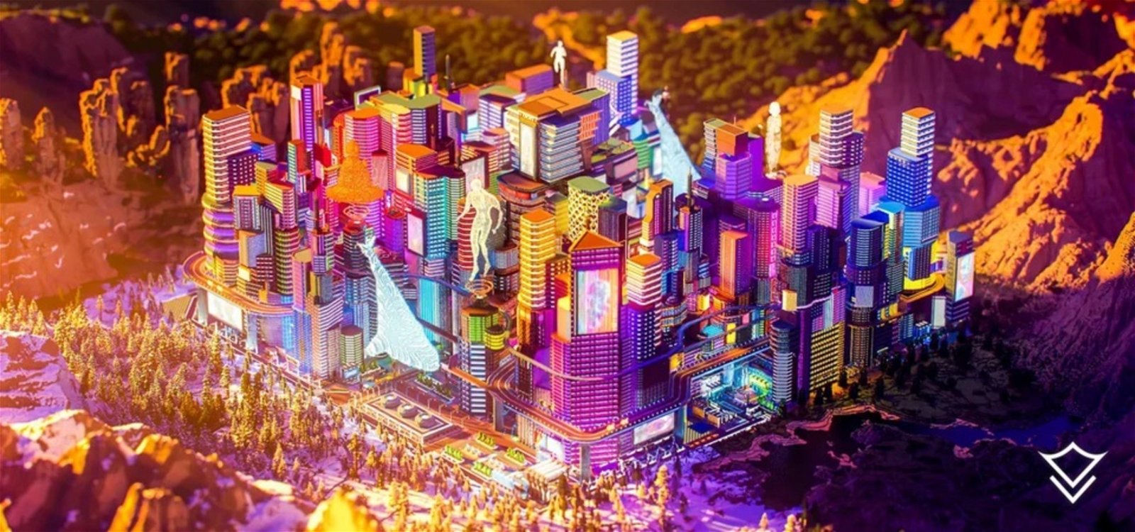 Un jugador de Minecraft construye una ciudad muy parecido a la de Cyberpunk 2077