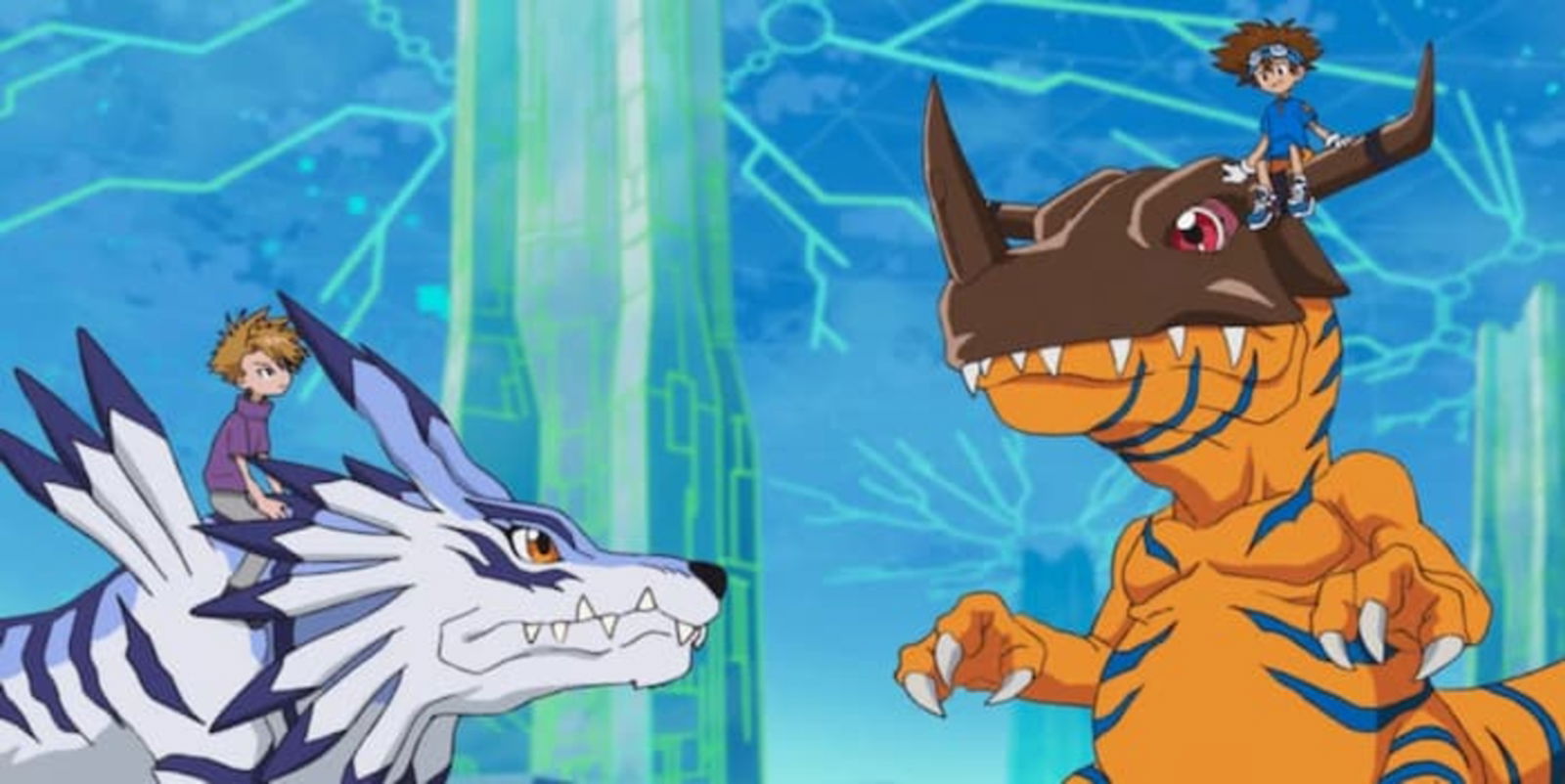 Agumon y Gabumon tuvieron que pasar por un gran estrés al ver a sus portadores al borde de la muerte para poder Digievolucionar en sus formas avanzadas temporalmente