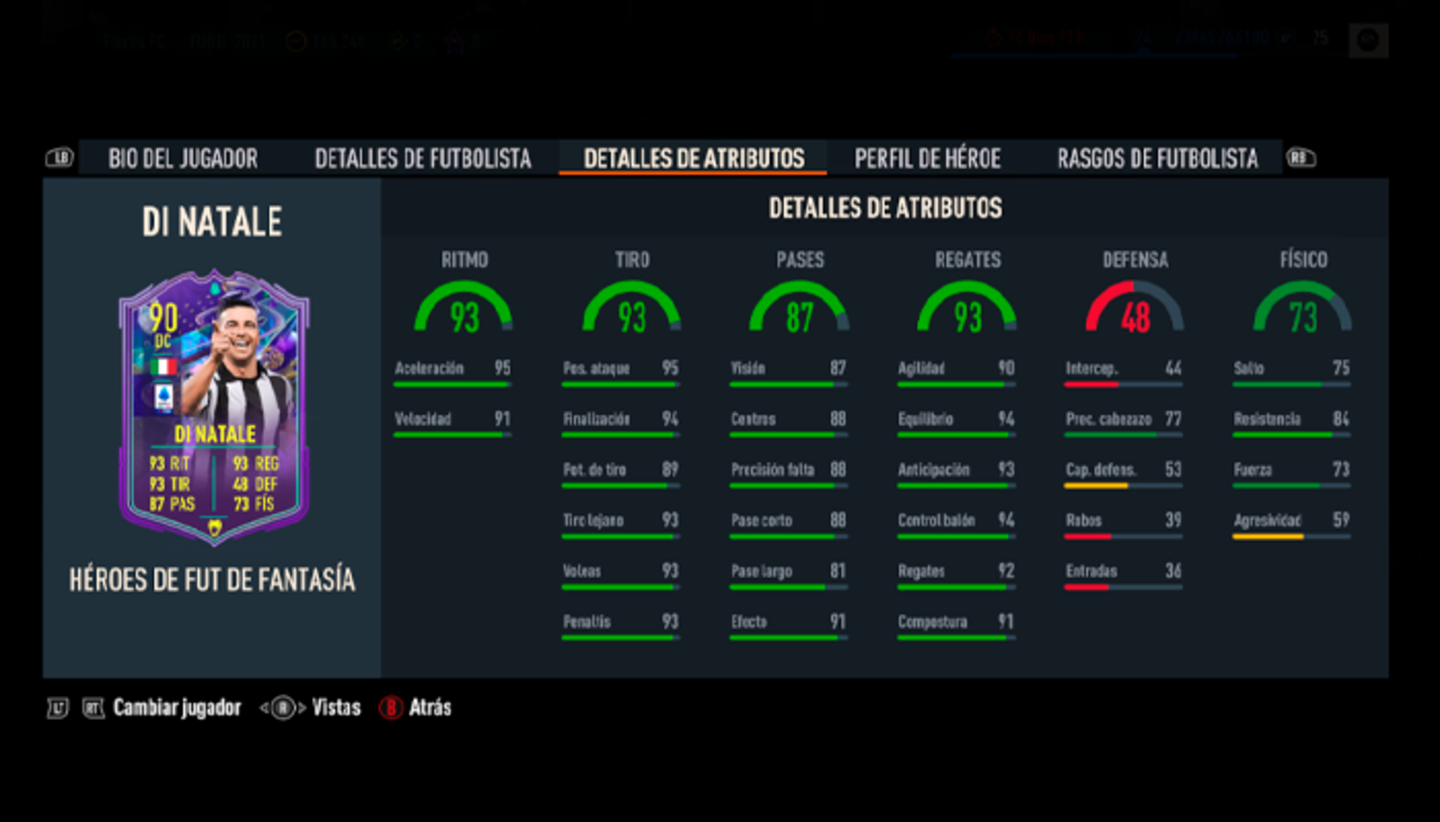 Versión FUT Fantasy de Di Natale