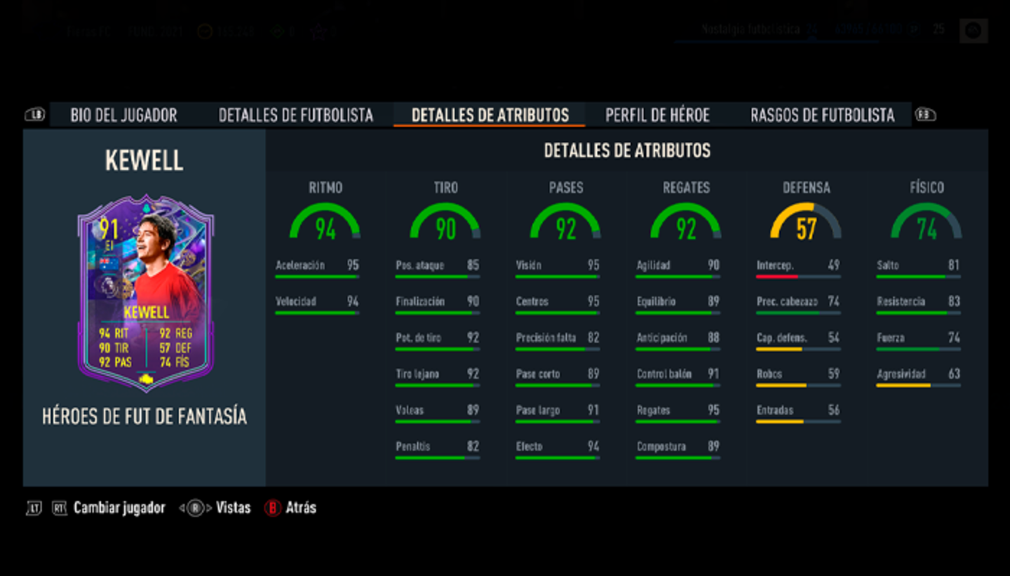 Versión FUT Fantasy de Kewell