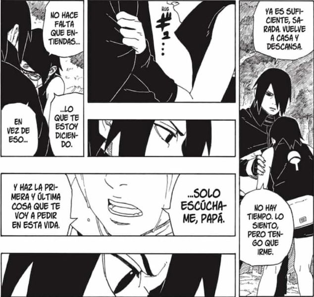 Sasuke podría ponerse del lado de Boruto y ayudarlo a escapar temporalmente de Konoha