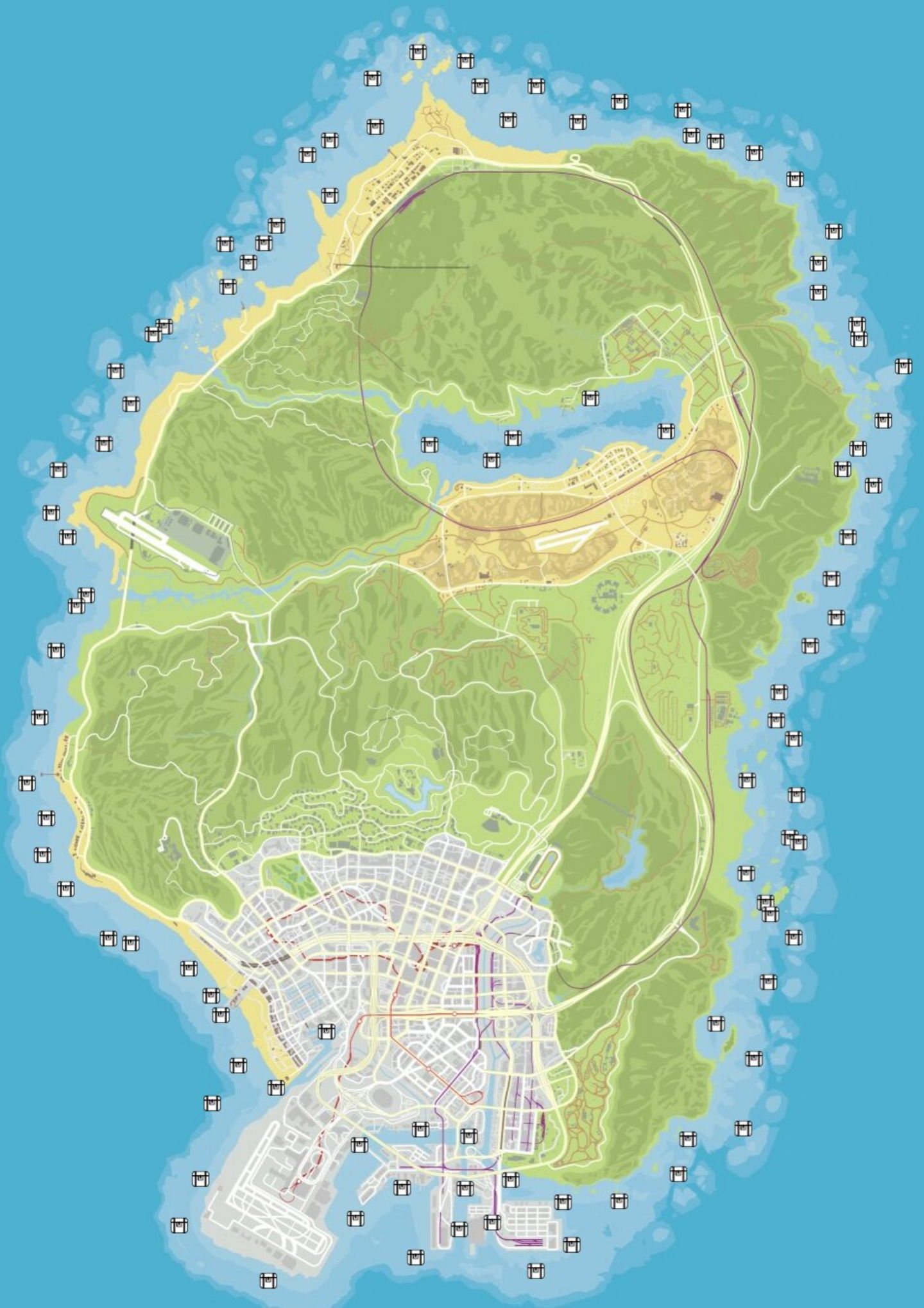 Así de completo es el mapa interactivo no oficial de GTA V