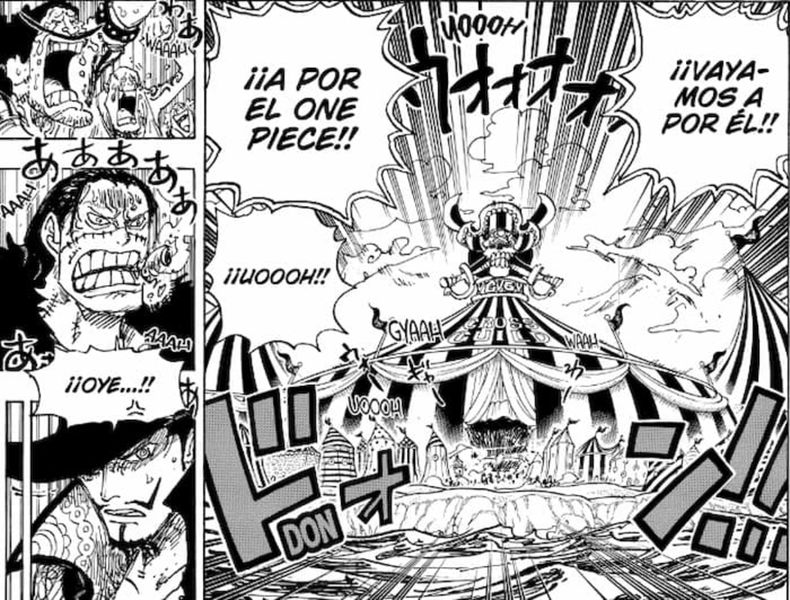 Buggy le ha pedido a sus súbditos que lo idolatran que se sumen con él a la lucha por el One Piece