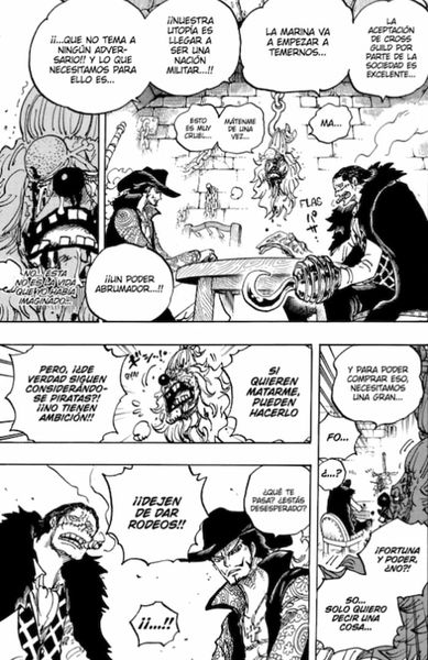 Buggy les reprocha a Mihawk y Crocodile su forma de actuar, pues no tienen ambición según este polemico pirata