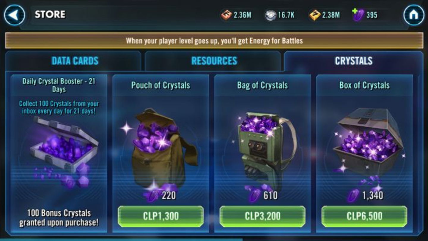 Cómo conseguir cristales de forma gratuita en Star Wars Galaxy of Heroes