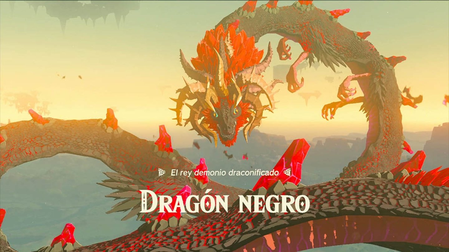 Dragón Negro en Zelda Tears of the Kingdom