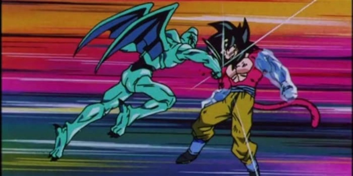 El Dragón Maligno de Tres Estrellas sorprende a Goku y lo congela