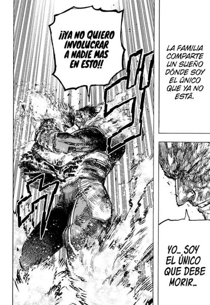 Endeavor tomando a Dabi en sus brazos para contenerlo