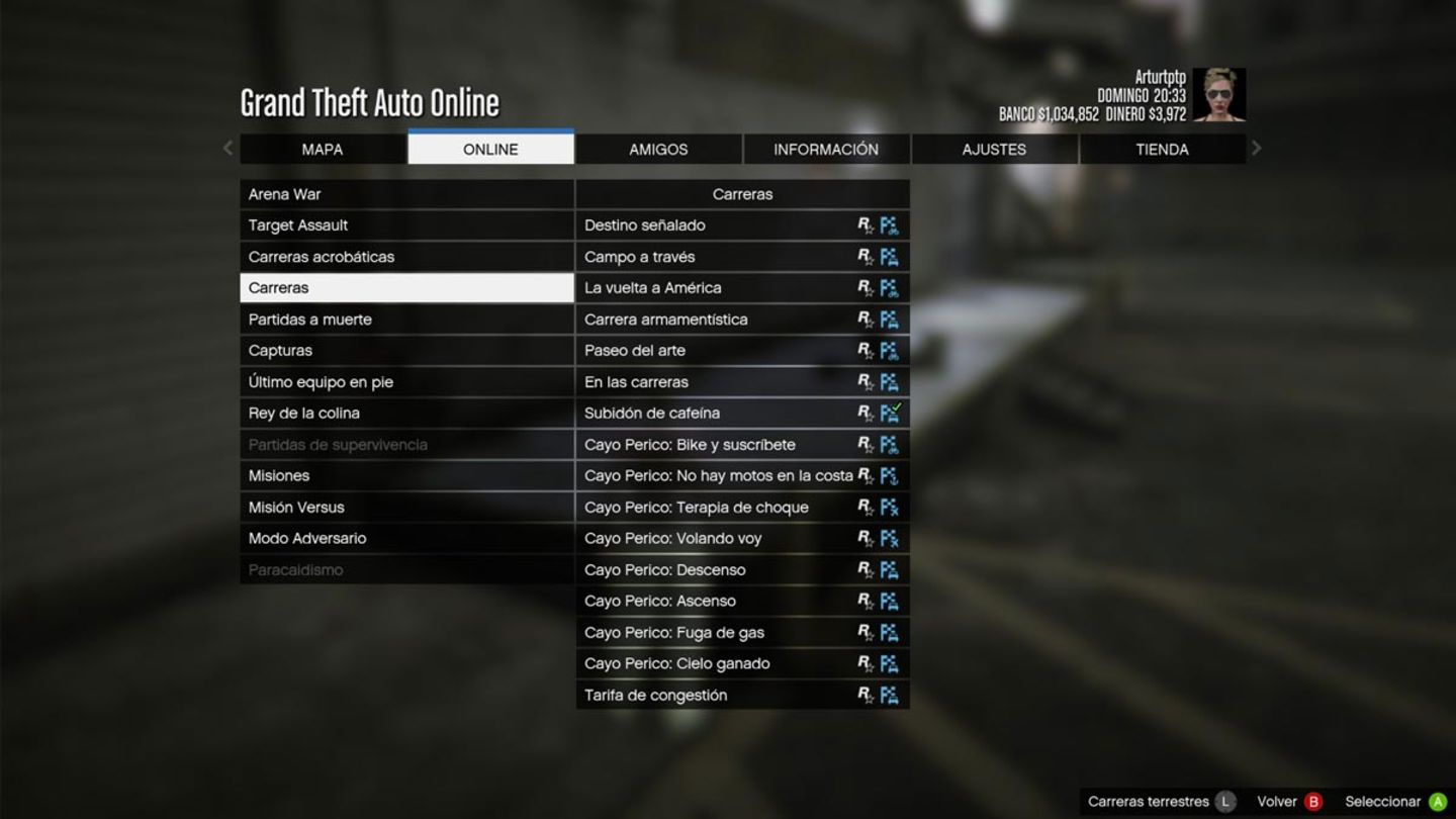 Guía GTA Online actividades