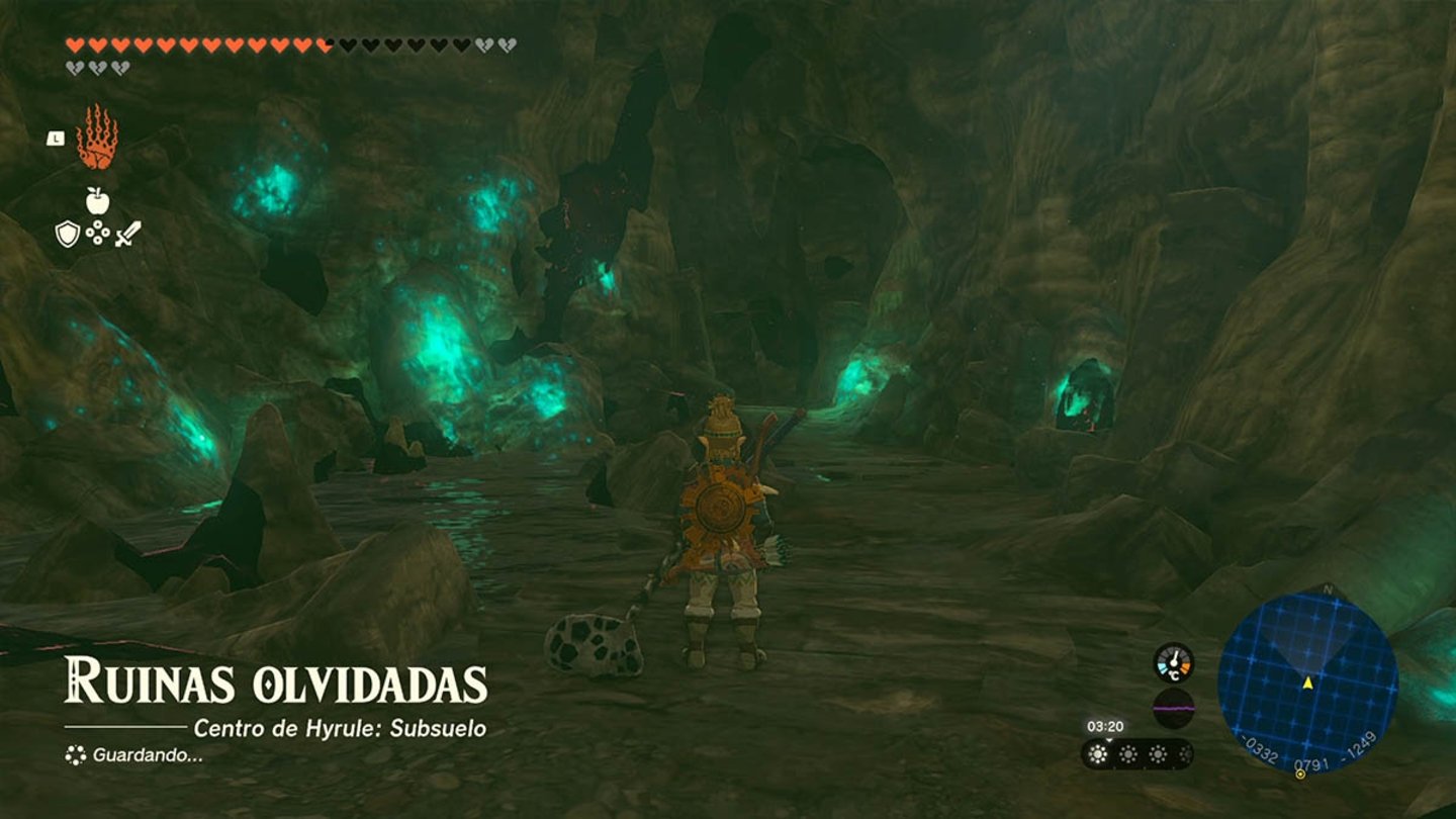 Ruinas olvidadas bajo el castillo en Zelda Tears of the Kingdom