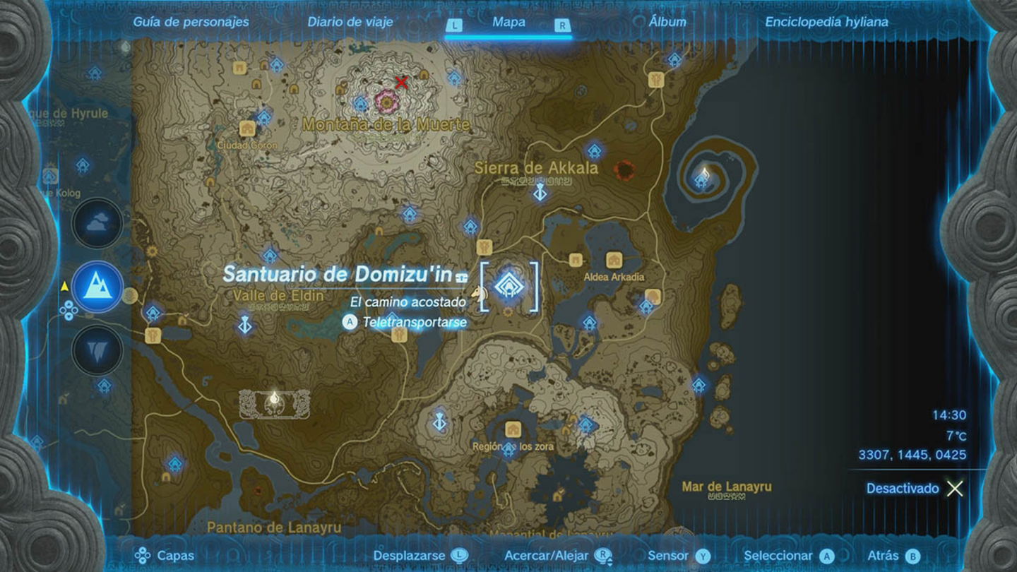 Santuario de Domizu'in en Zelda Tears of the Kingdom