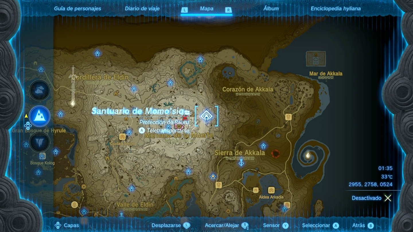 Santuario de Momo'siq Zelda Tears of the Kingdom