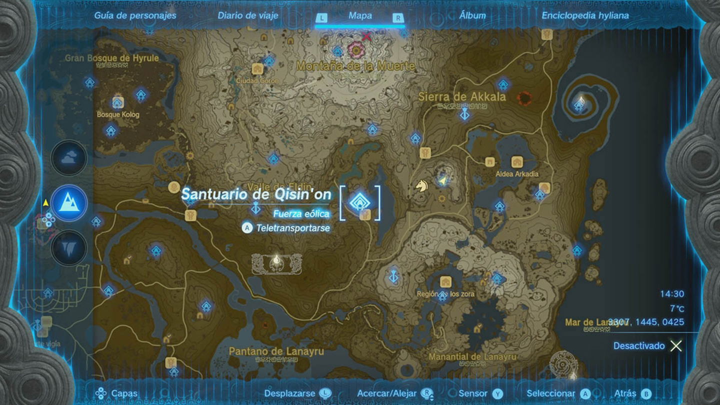 Santuario de Qisin'on en Zelda Tears of the Kingdom