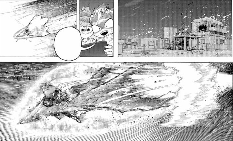 Shoto Todoroki ha usado sus poderes y su nueva habilidad Phosphor para crear un Jet de hielo