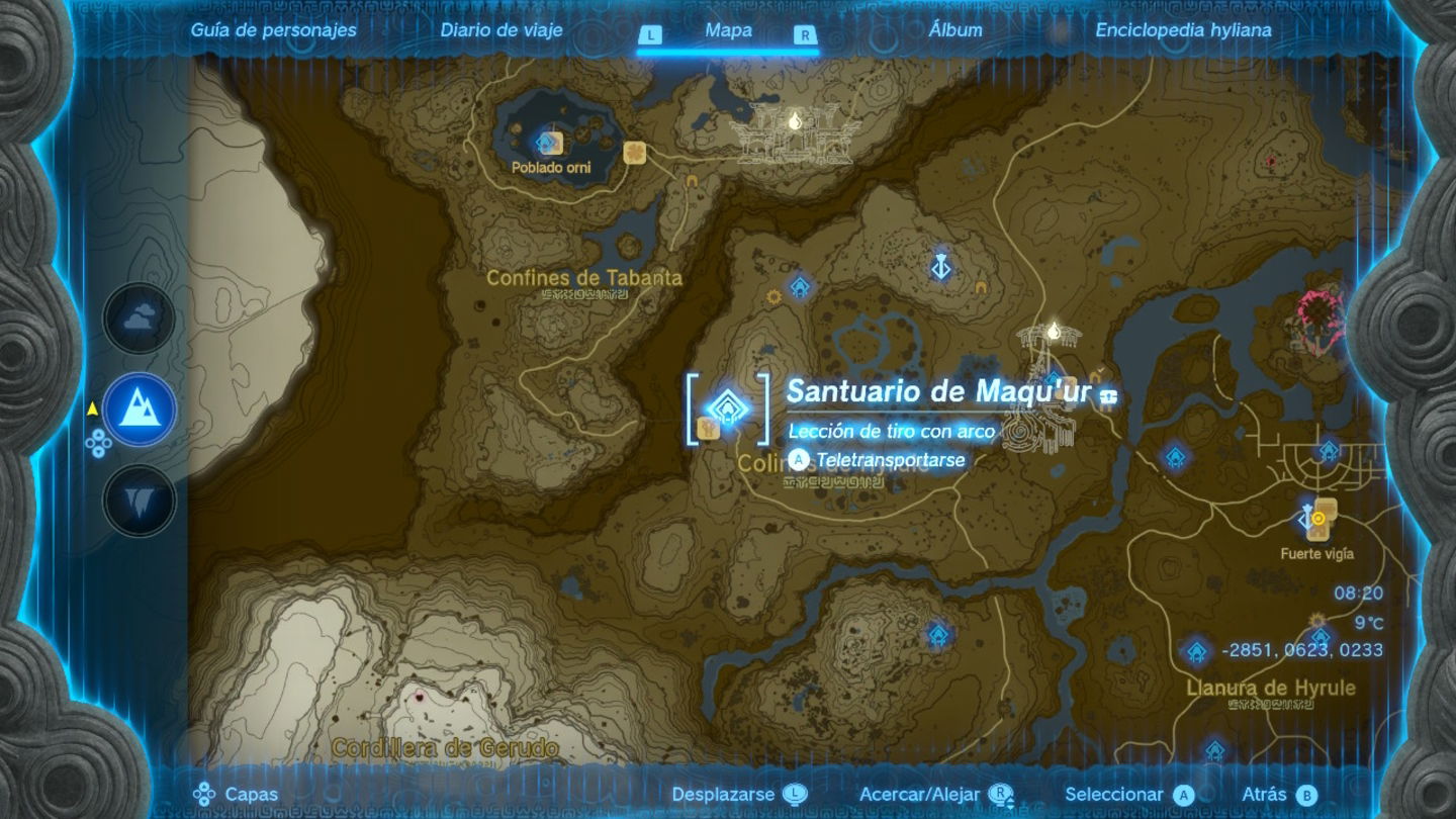 Ubicación del santuario Maqu'ur Zelda TOTK