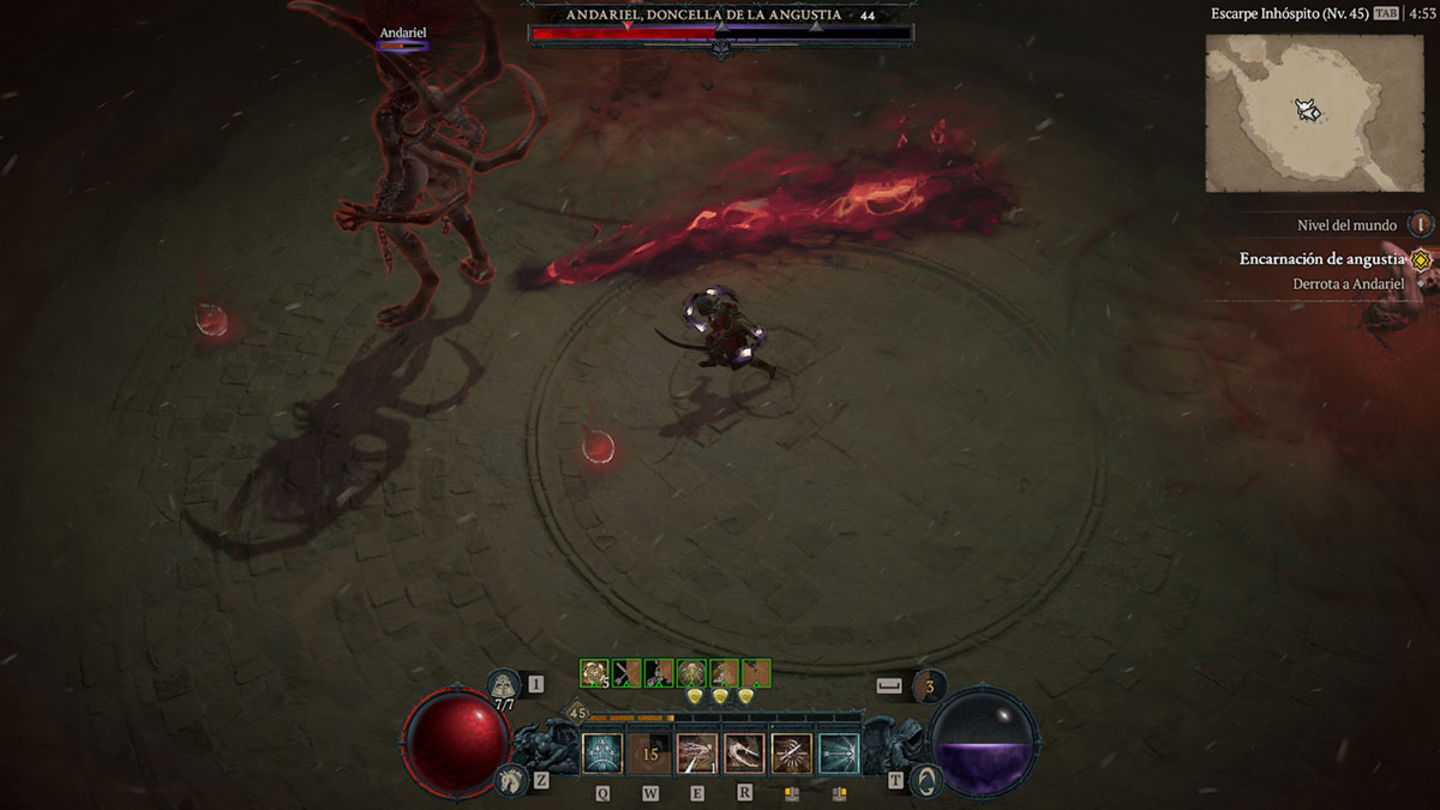 Batalla contra Andariel en Diablo IV