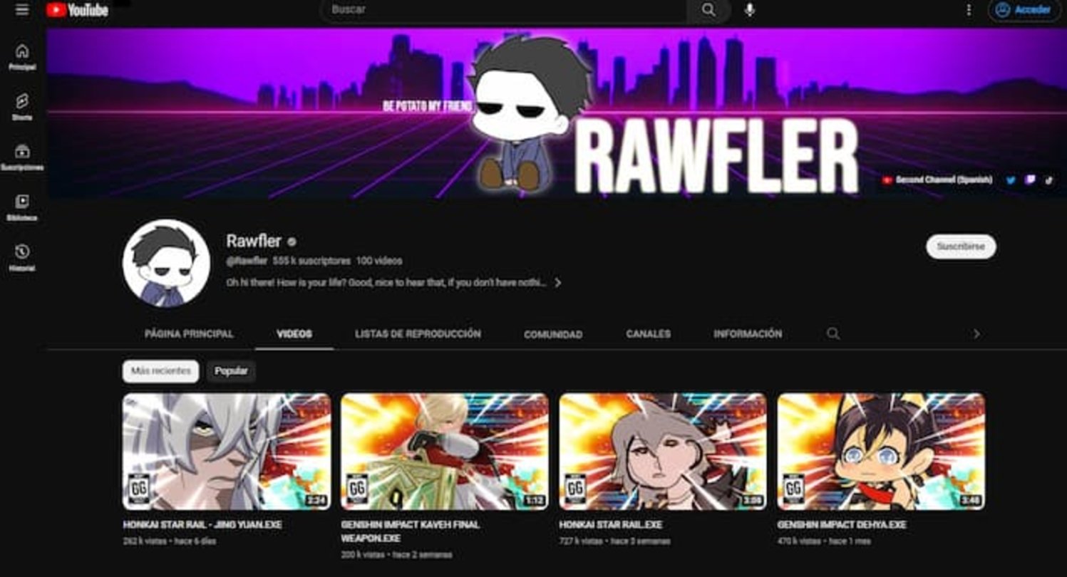 Canal de Youtube de Rawfler