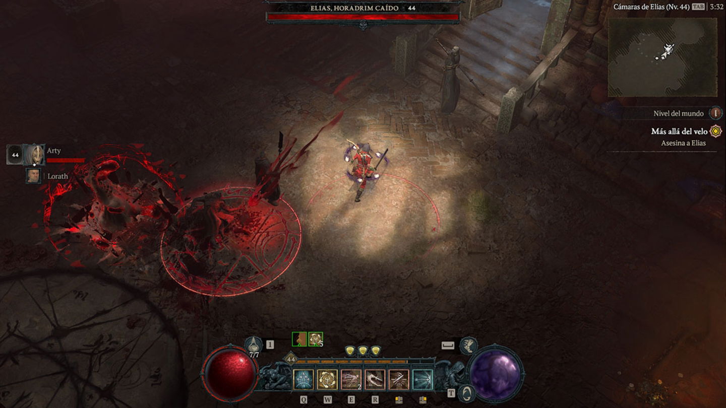 Combate contra Elias en Diablo IV