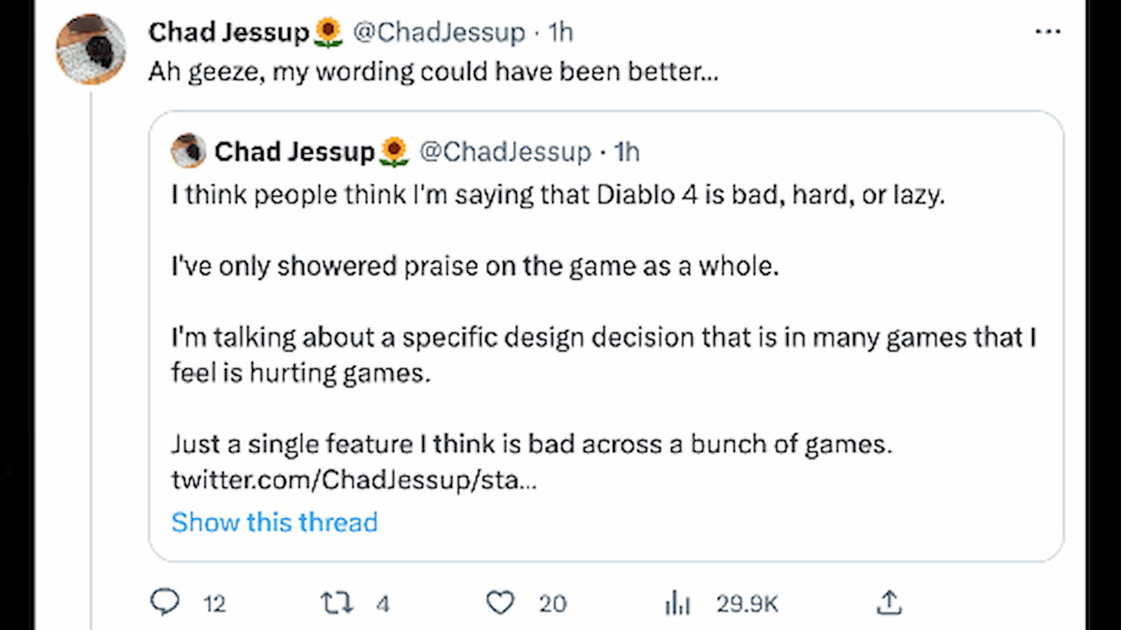 El desarrollador de Bungie trata de matizar sus palabras