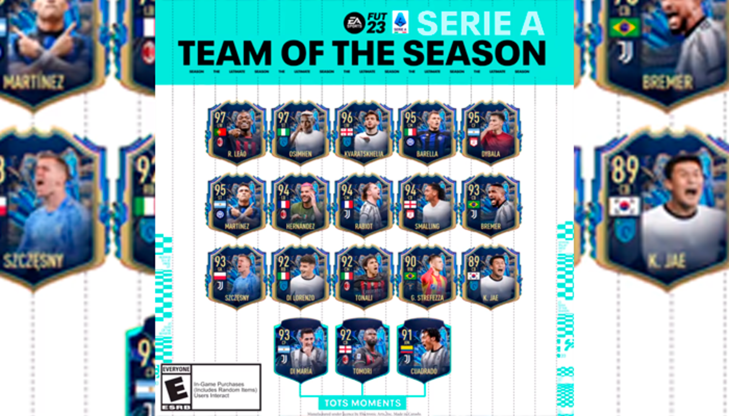 El Equipo de la Temporada de la Serie A ya está disponible en FIFA 23 Ultimate Team