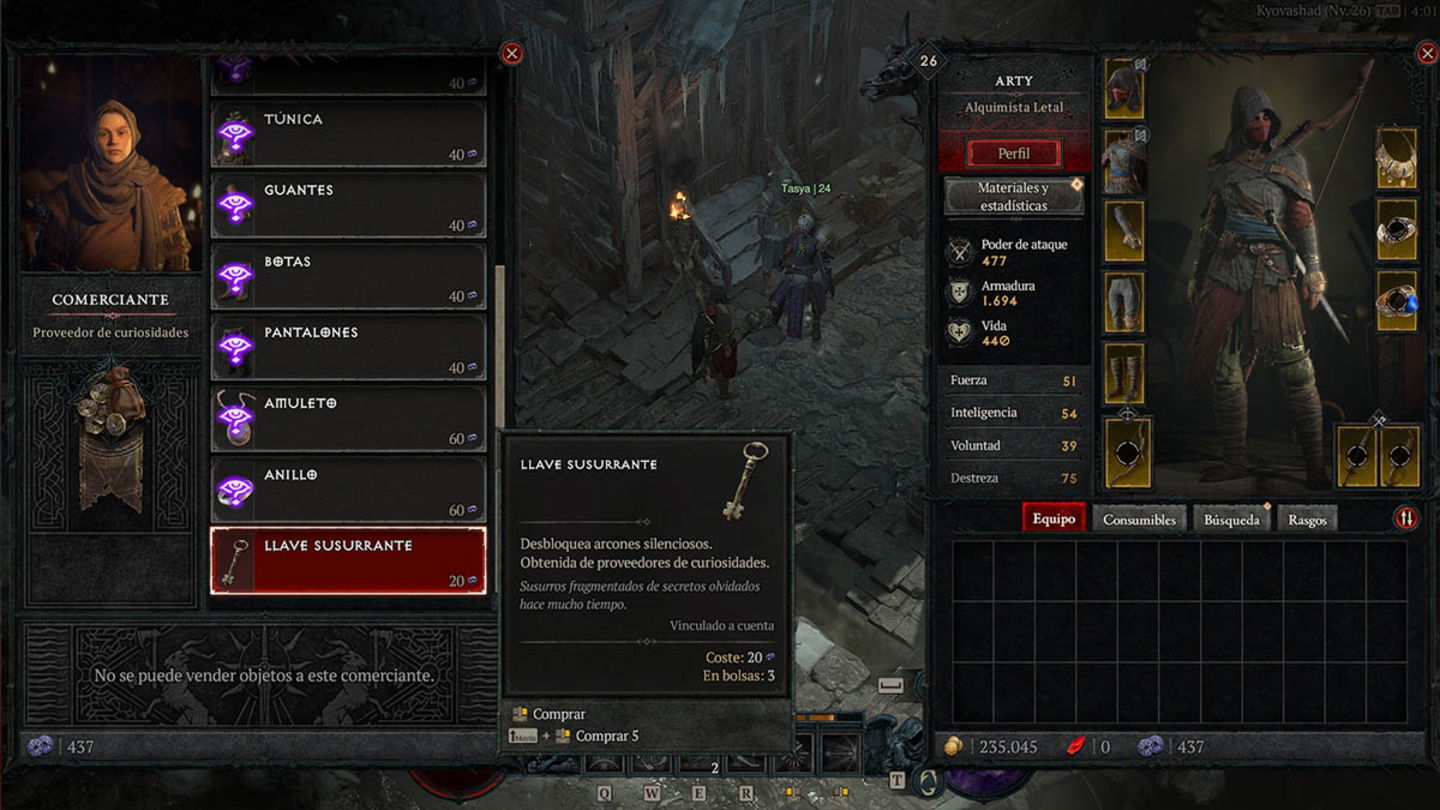 Llave susurrante en Diablo IV