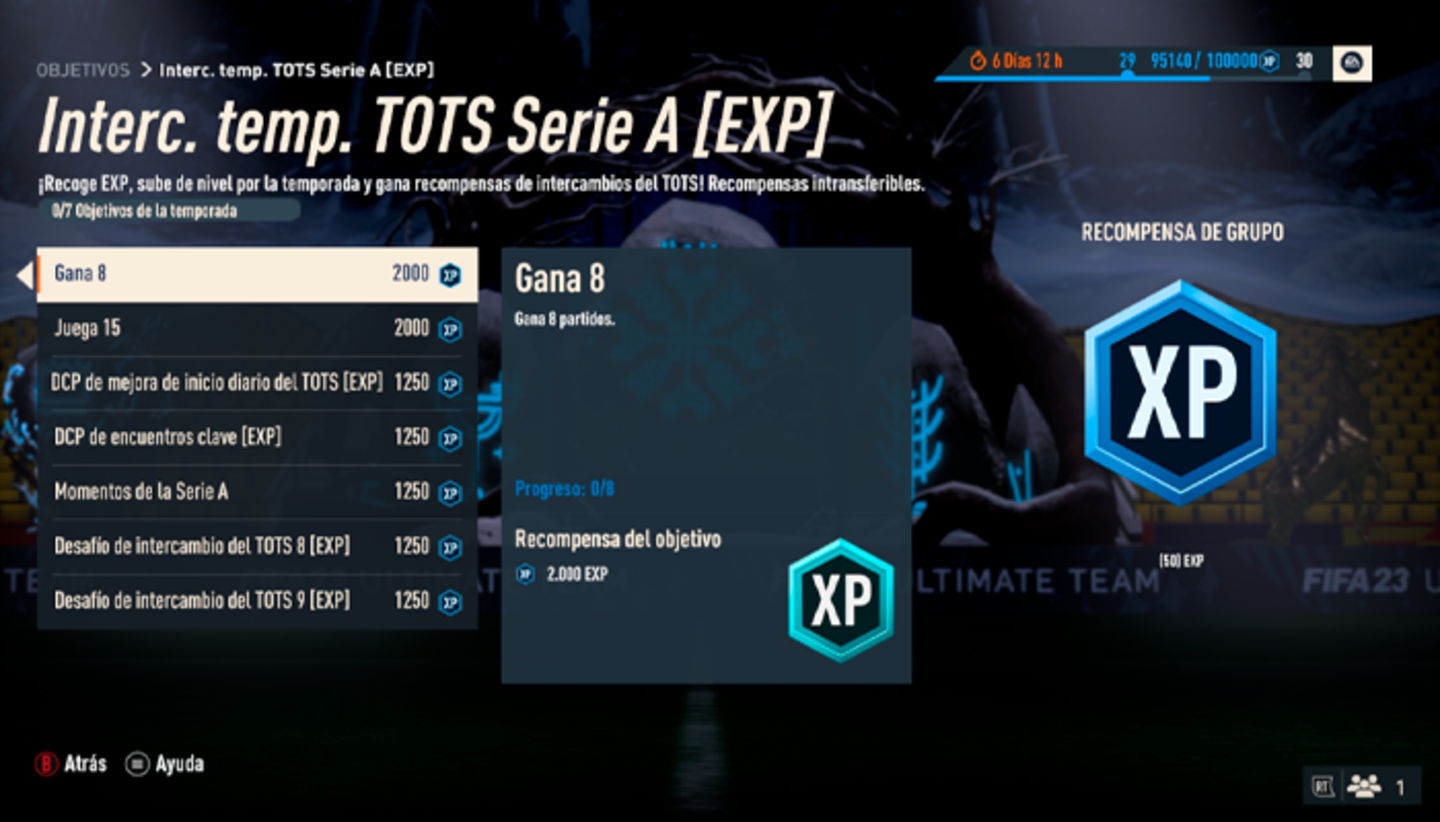 Nuevos objetivos de los TOTS Serie A para subir de nivel en el pase de batalla