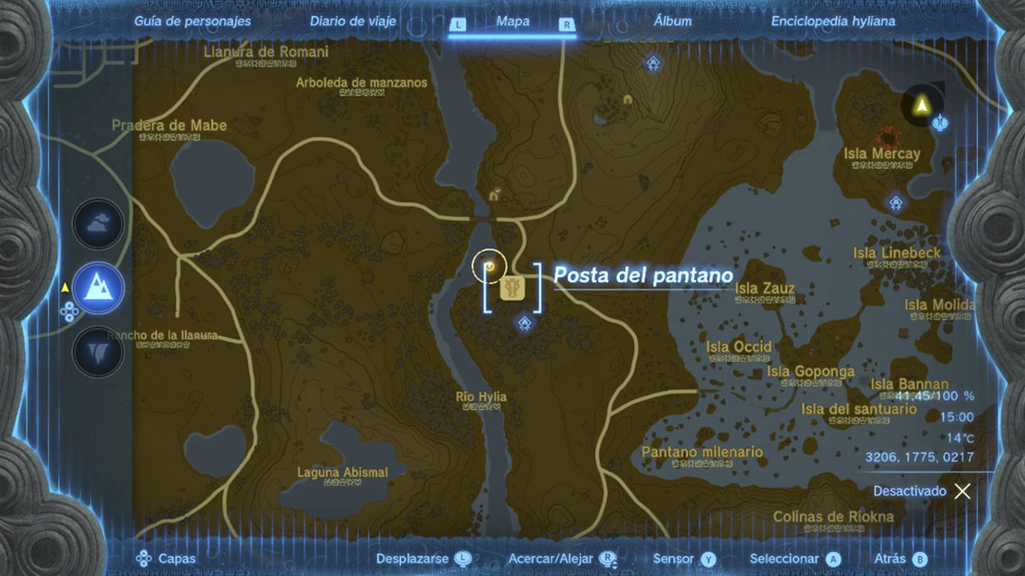 Posta del pantano en Zelda Tears of the Kingdom