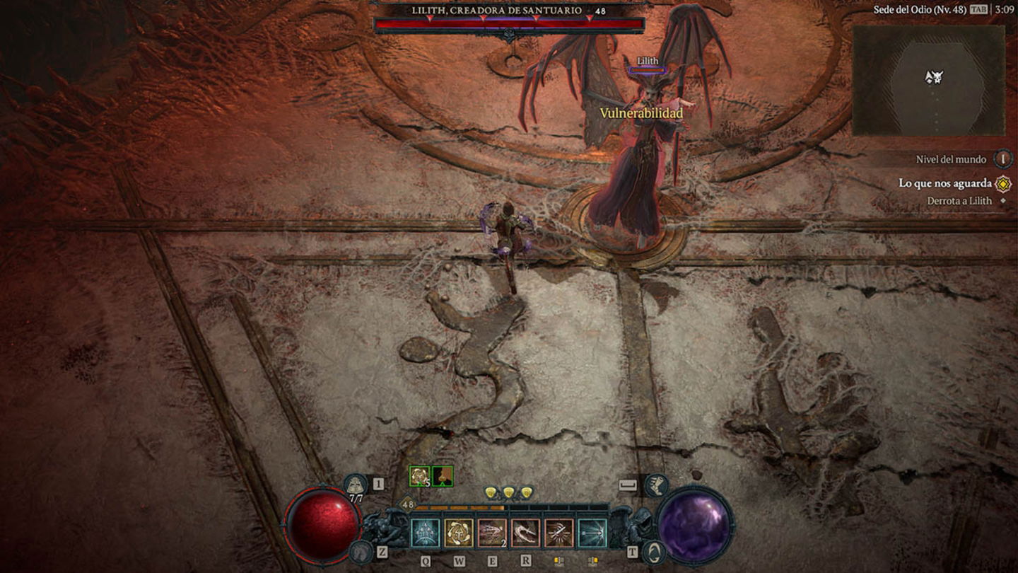 Primera fase de Lilith en Diablo IV