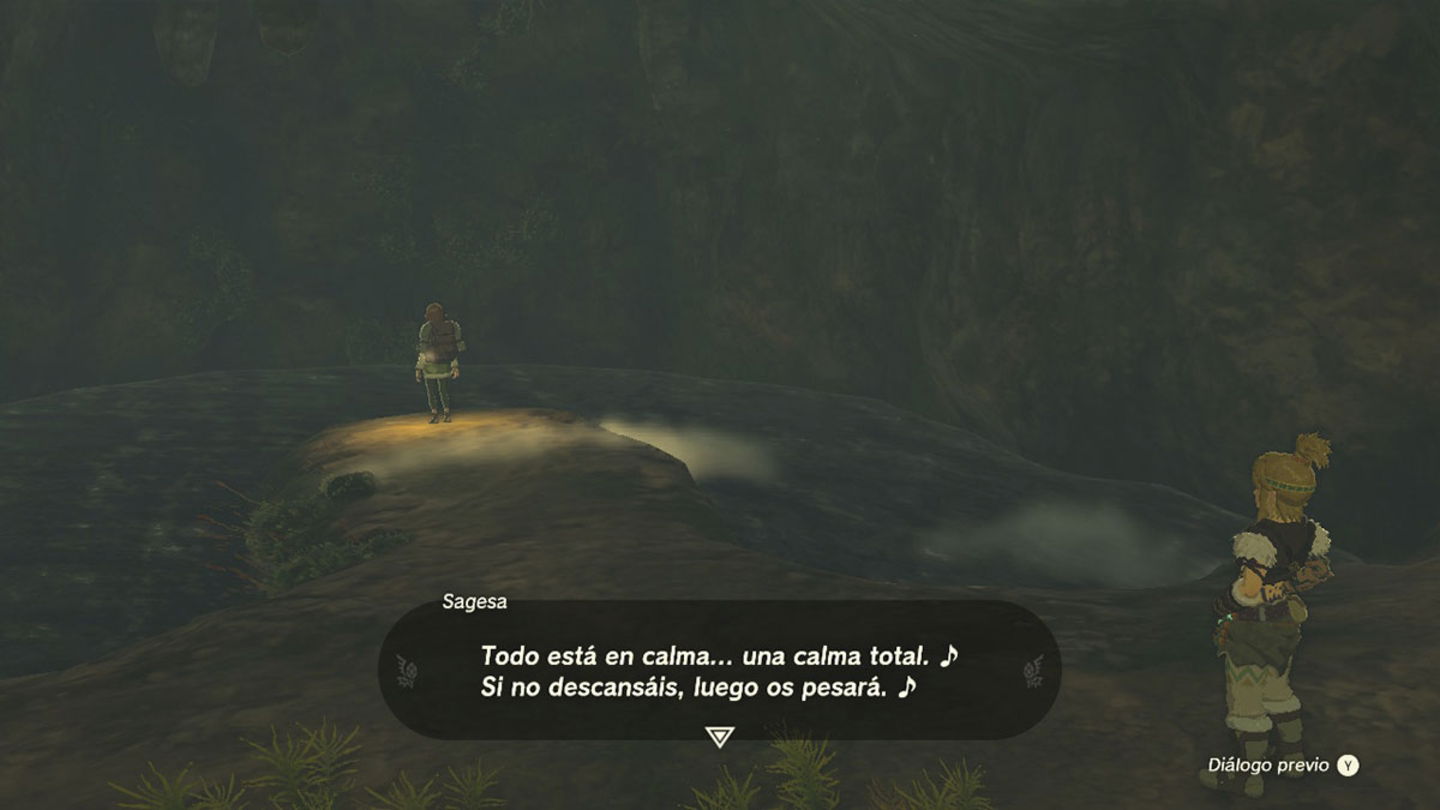 Completar La voz inquietante en Zelda: Tears of the Kingdom