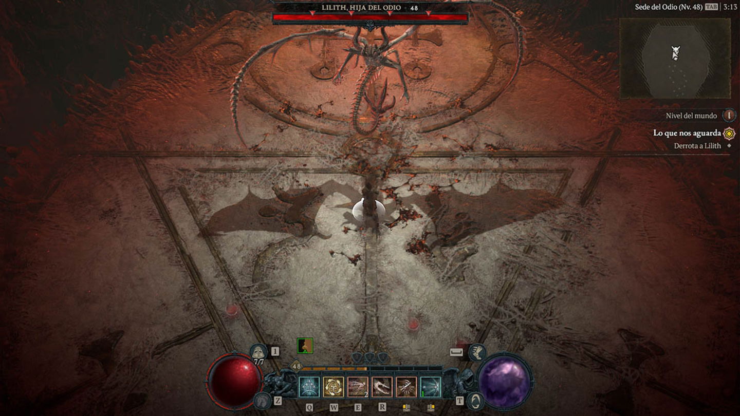 Segunda fase de Lilith en Diablo IV