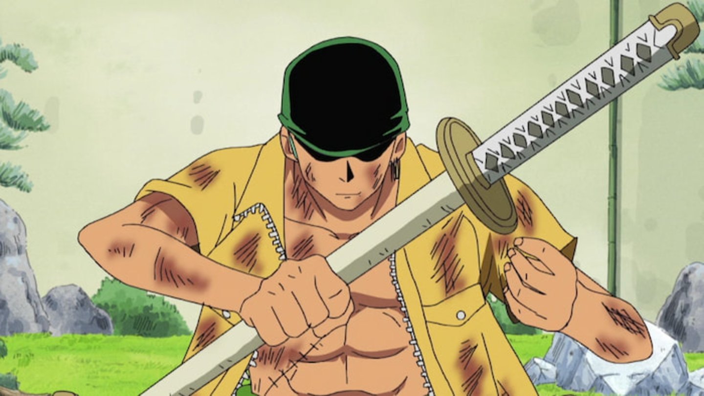 Wado Ichimonji fue la primera espada que consiguió Zoro y que fue un regalo por parte del padre de Kuina, su amiga