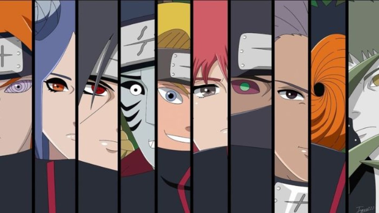Estos son los integrantes de la organización Akatsuki y sus habilidades y poderes