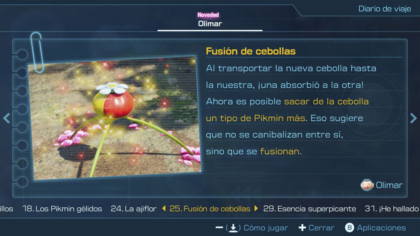 Fusión de cebollas en Pikmin 4