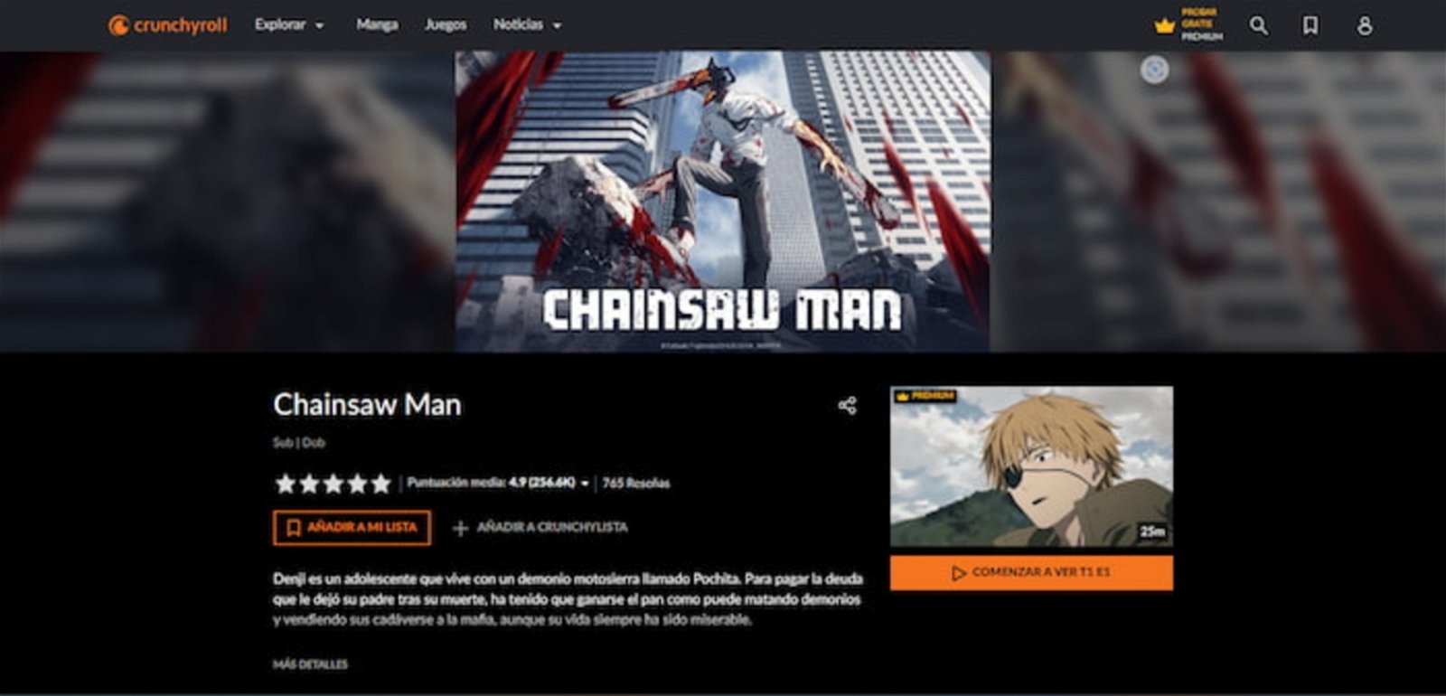 Chainsaw Man O Demônio da Arma - Assista na Crunchyroll