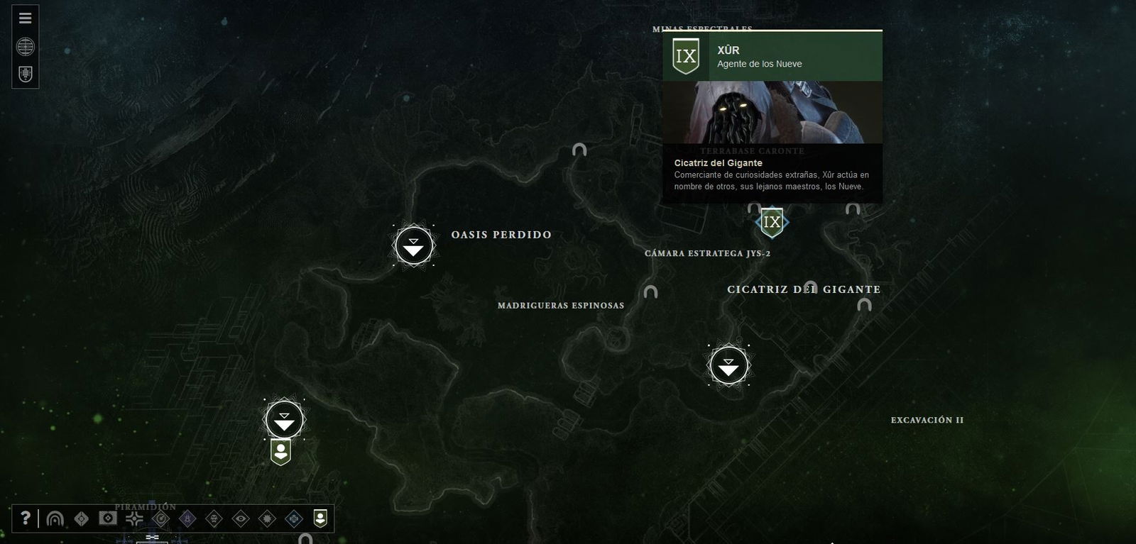 Localización de Xur en Io en Destiny 2